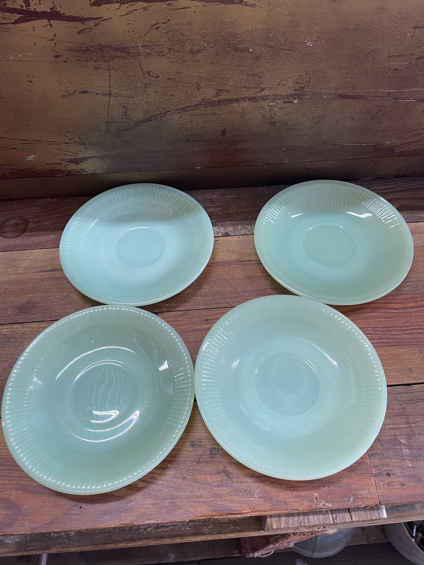 Fire King Jadeite Saucers (4) Picker Place