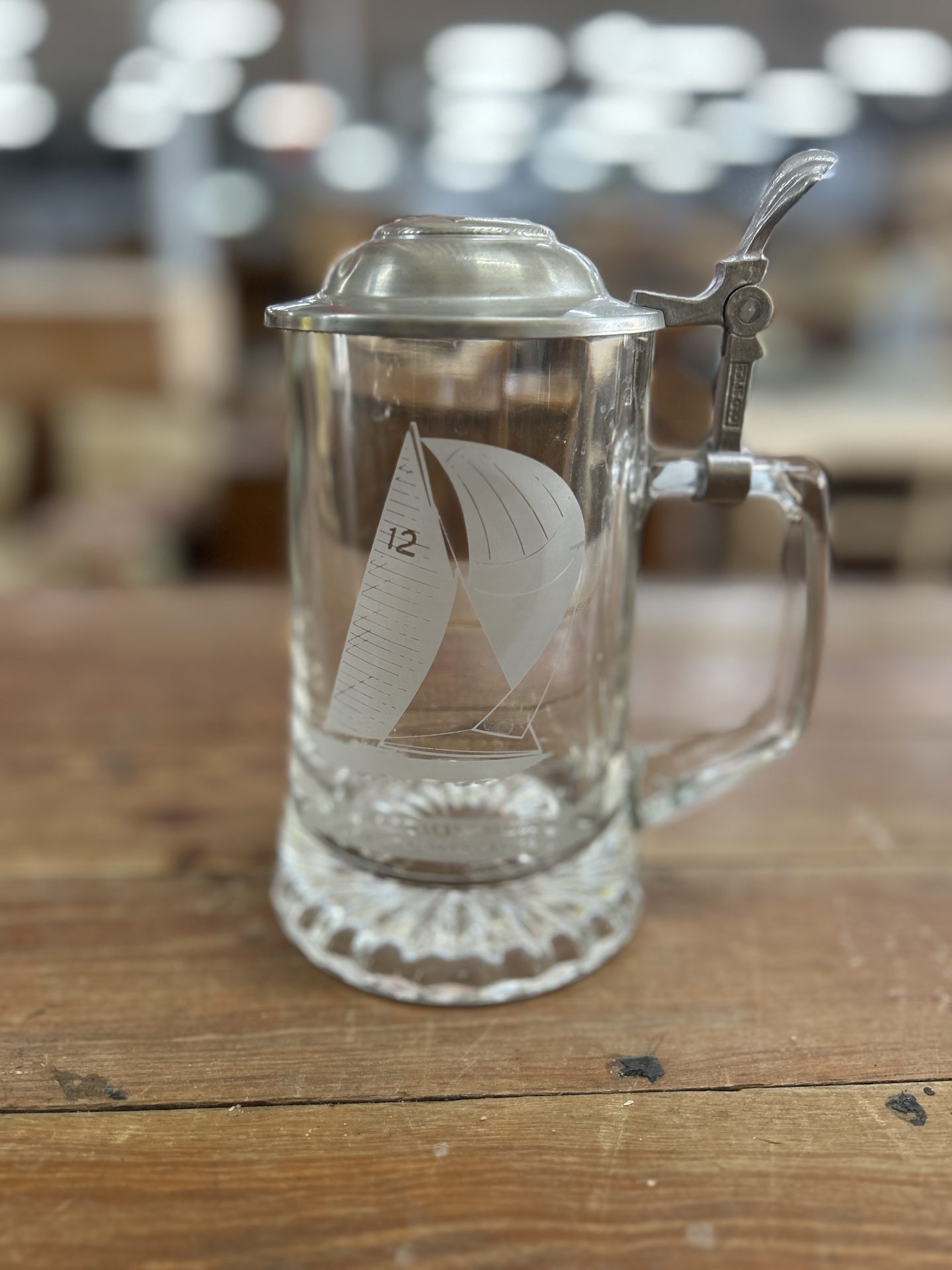 America's Cup Stein w/ Anchor Lid - Picker Place