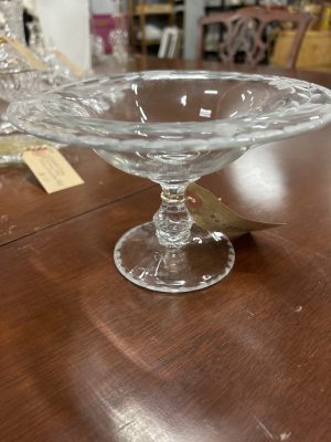 Etched, Footed Candy Dish