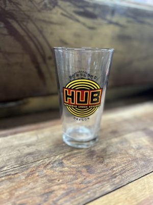 Portland Hub Logo Glass