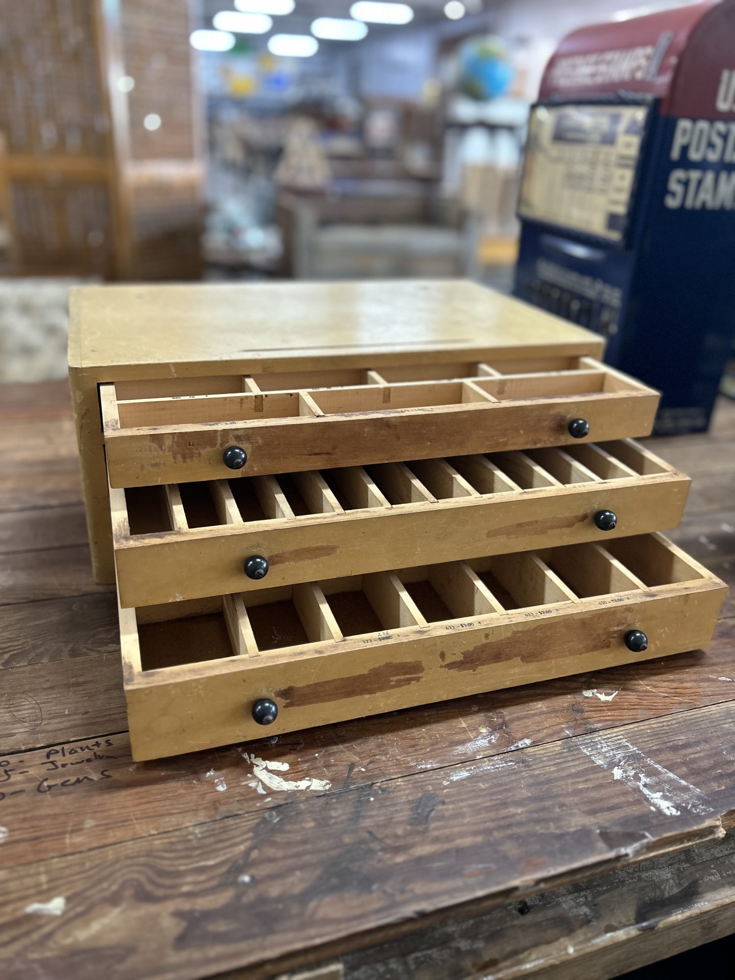 Wooden supply box picker place