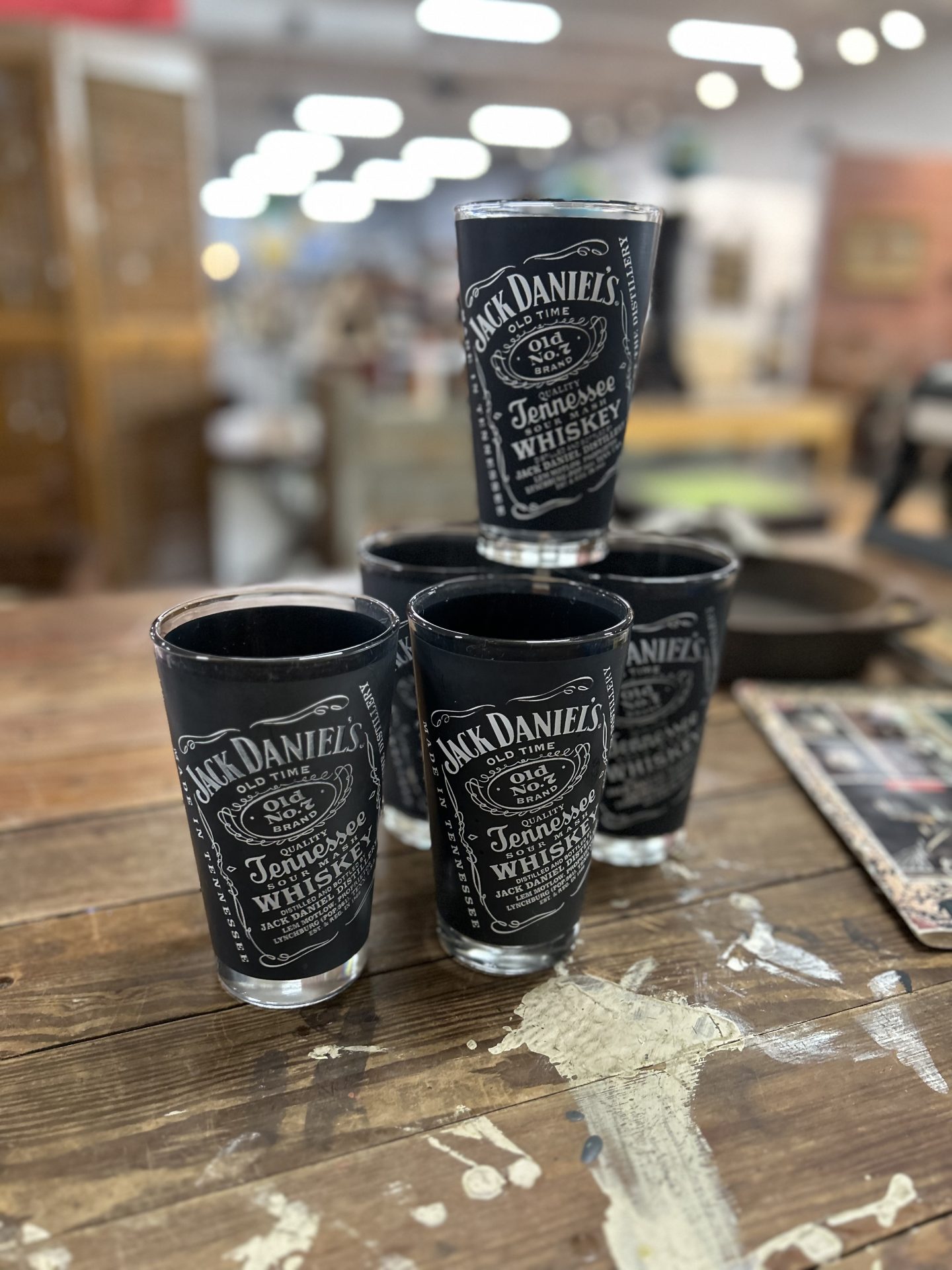 Jack Daniels Drinking Glasses, Set of 5 Picker Place