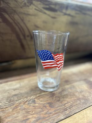 Pressed American Flag Glass
