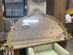 Large Half Circle Gold Mirror