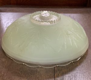 Green Frosted Glass Chandelier