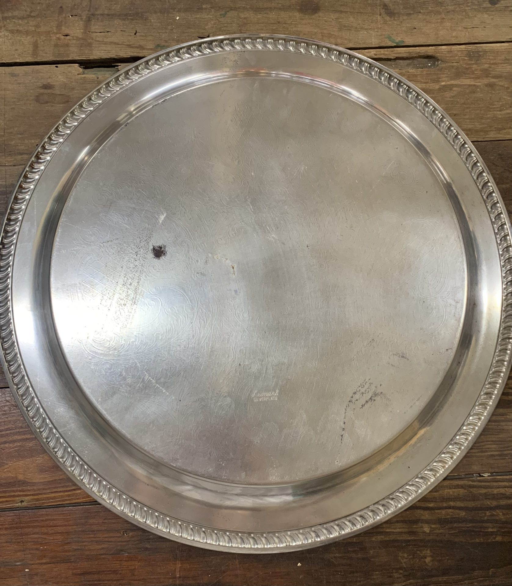 Leonard Silver Plate Serving Platter - Picker Place