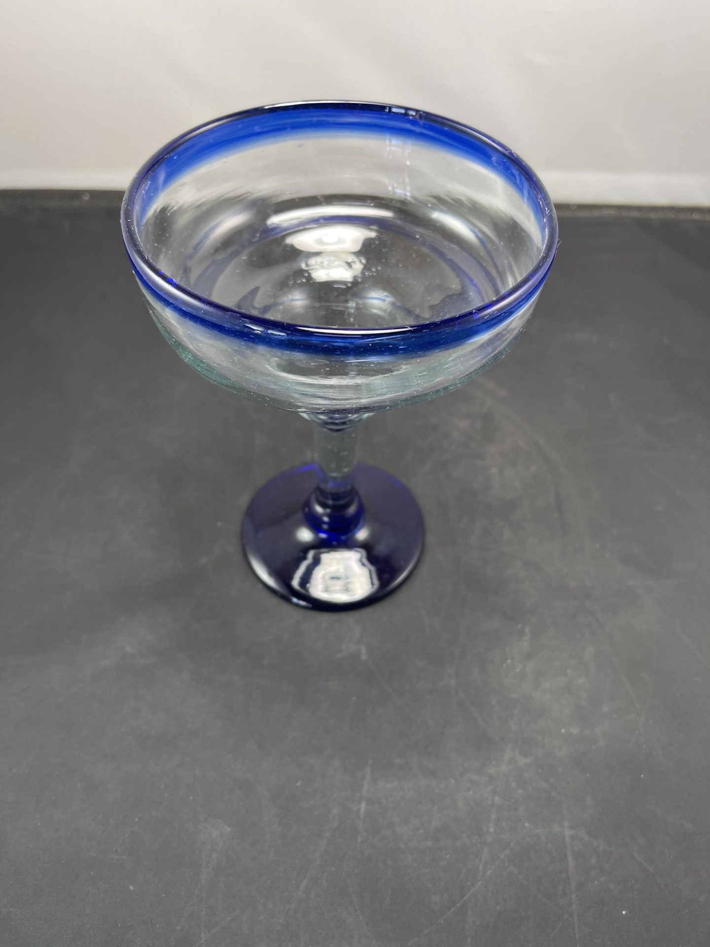 Blue Rim Margarita Glass | Picker Place