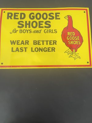 Red Goose Shoe Porcelain Metal Sign