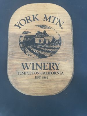 Wooden York Mtn. Winery Sign