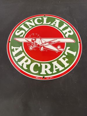 Sinclair Aircraft Metal Sign
