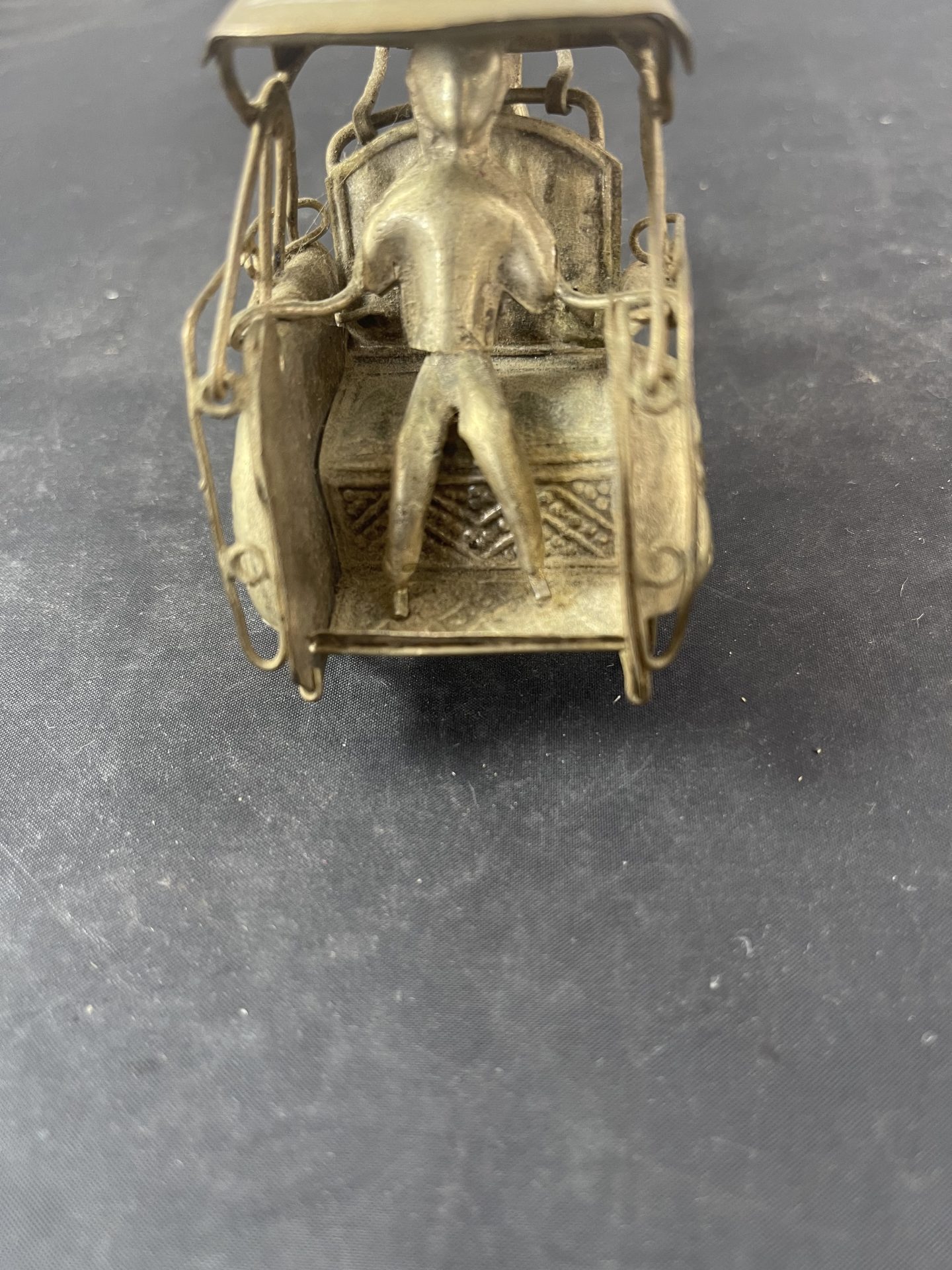 Asian Rickshaw Bicycle Figurine - Picker Place