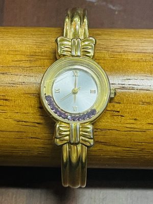 Avon Bow Watch - Purple Cracked Face