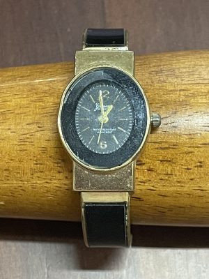 Geneva Black Cuff Watch