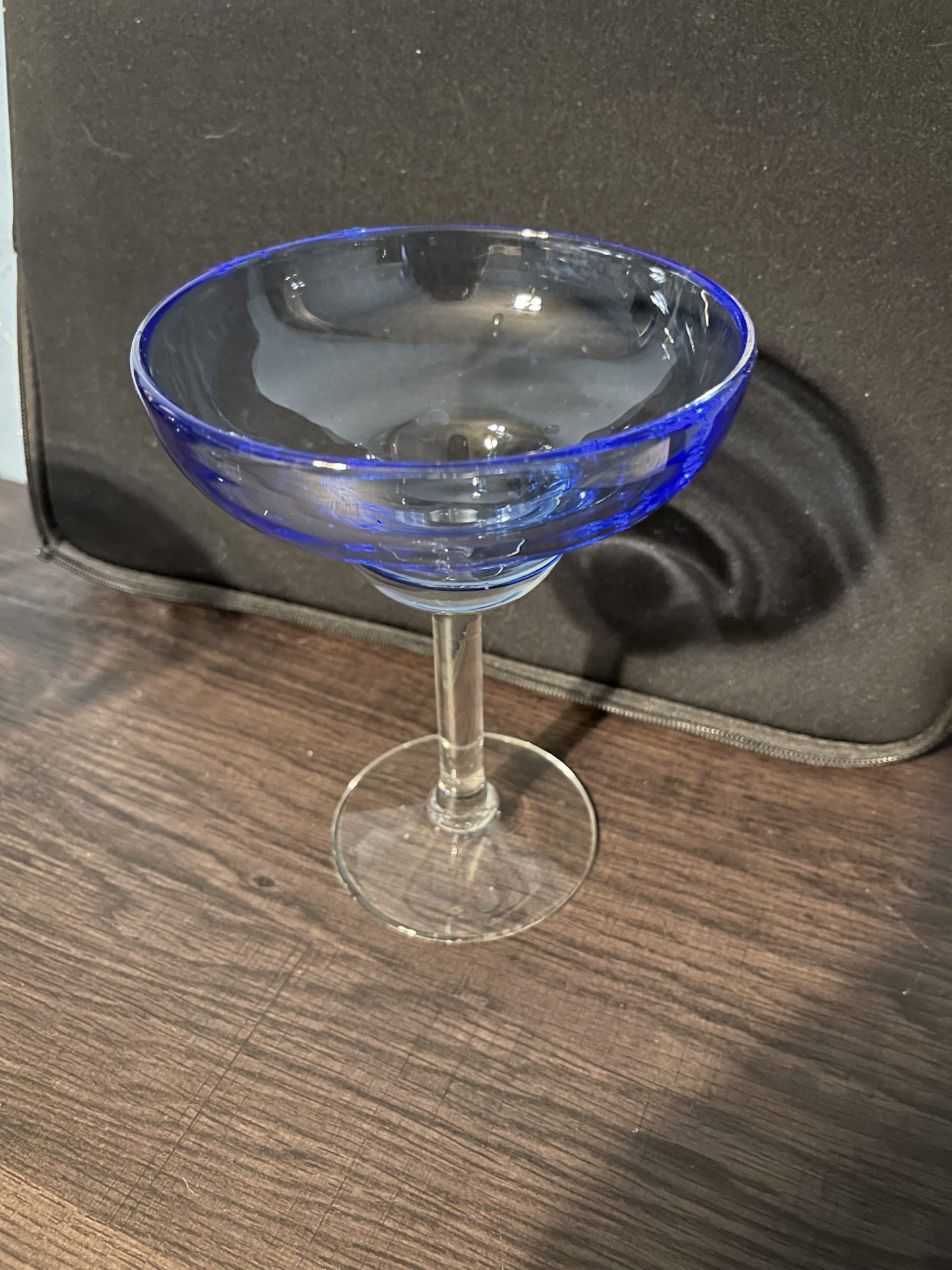 Blue Rim Margarita Glass (2)@DFW - Picker Place