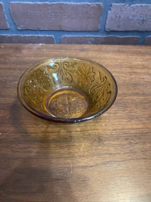 Amber Tiara Glass Fruit Bowl@DFW