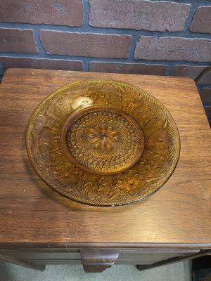 Amber Tiara Glass Dinner Plate@DFW