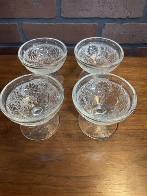 Clear Tiara Sherbet Set (4)@DFW